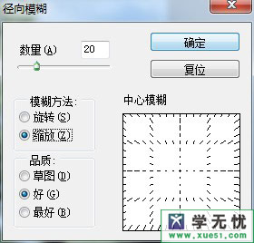 對小孩素材執(zhí)行徑向模糊