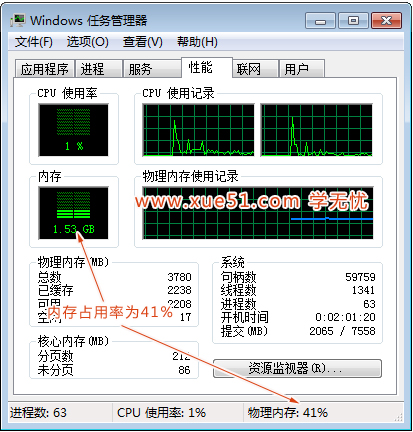 電腦內(nèi)存占用率