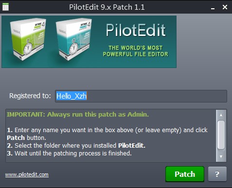 PilotEdit(文本編輯器)注冊(cè)機(jī)