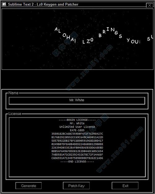 sublime text3注冊機(jī)