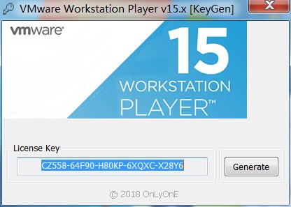 VMware Workstation Player 15 注冊(cè)機(jī)