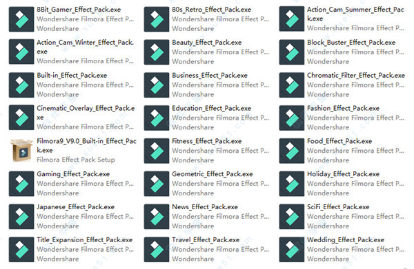 萬興神剪手 Wondershare Filmora 9 專用素材特效包資源