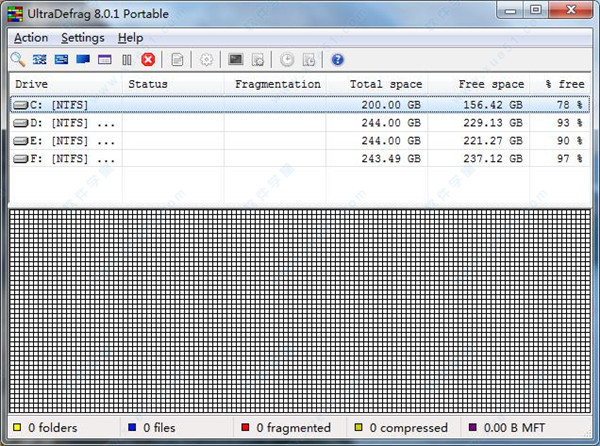 UltraDefrag(磁盤碎片整理工具) v8.0.1中文綠色便攜版