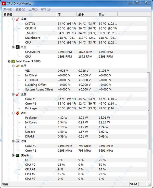 CPUID HWMonitor漢化版